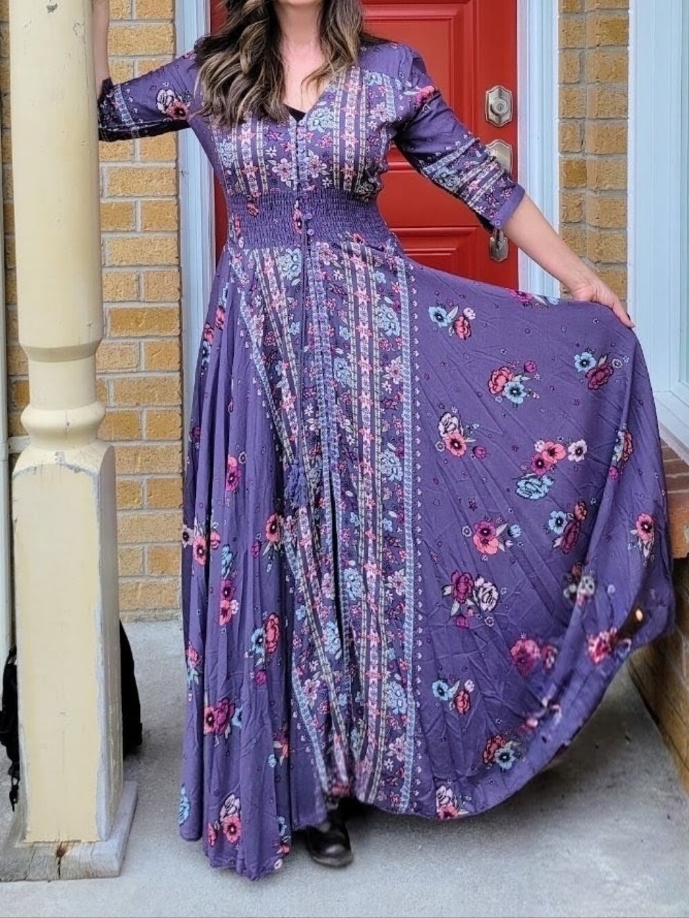 Jaase Purple Maxi Dress Small